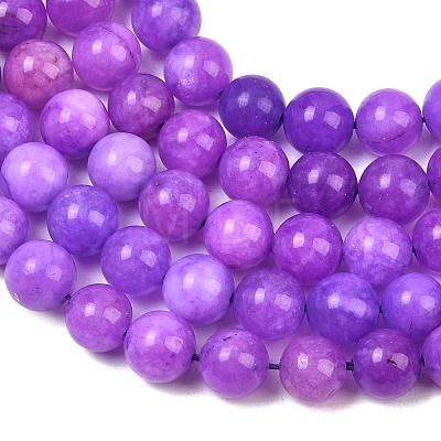 Natural Dyed White Jade Beads Strands GG-CBAEB22-B01-8mm-11-1