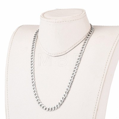 Men's 304 Stainless Steel Cuban Link Chain Necklaces NJEW-JN03170-01-1