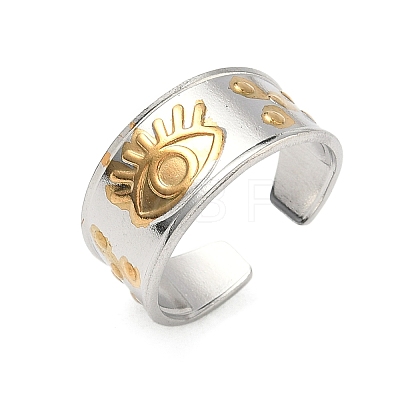 304 Stainless Steel Cuff Open Rings RJEW-Z121-02GP-05-1