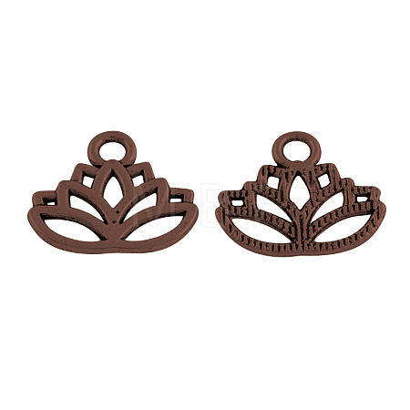Tibetan Style Alloy Charms TIBEP-36884-R-NR-1