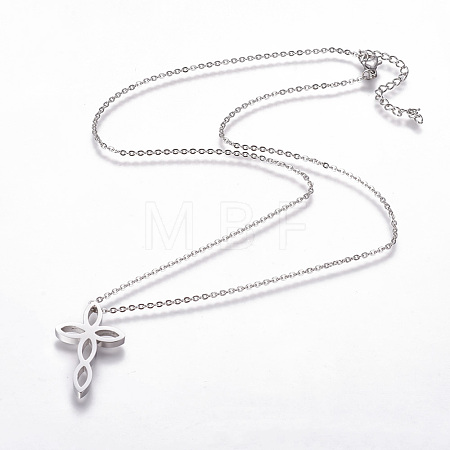 Non-Tarnish 304 Stainless Steel Pendant Necklaces NJEW-F264-04P-1