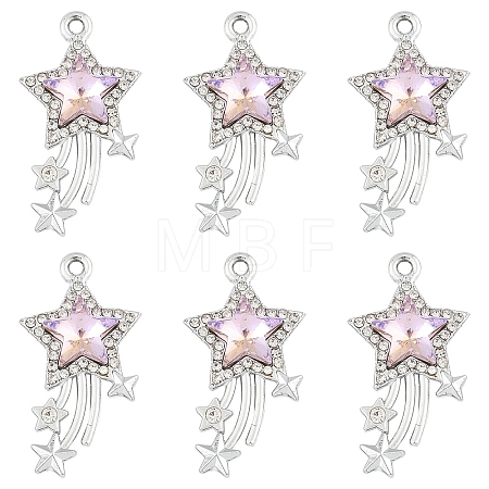 10Pcs Glass Pendants GLAA-YW0004-64B-02-1