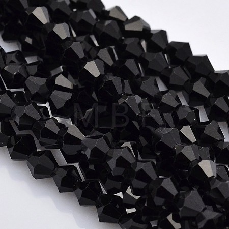 Faceted Bicone Glass Beads Strands EGLA-P017-3mm-04-1