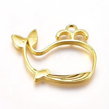 Zinc Alloy Open Back Bezel Pendants PALLOY-D199-03G-1