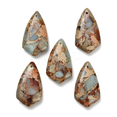 Dyed Natural Imperial Jasper Pendants G-H355-02B-1