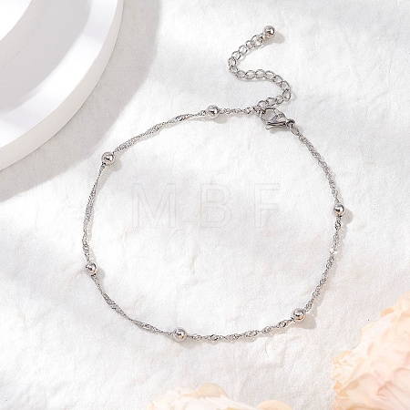 304 Stainless Steel Singapore Chain Anklets AJEW-AN00646-1