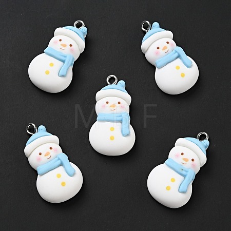 Christmas Opaque Resin Pendants RESI-G043-A02-1