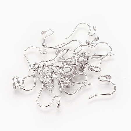 Brass Micro Pave Cubic Zirconia Earring Hooks KK-F784-21P-NF-1