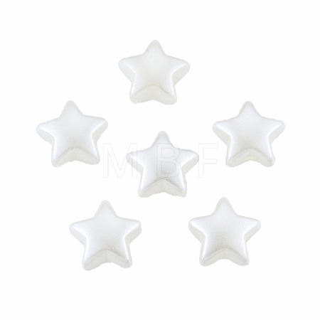 ABS Plastic Imitation Pearl Beads X-OACR-T018-07-1
