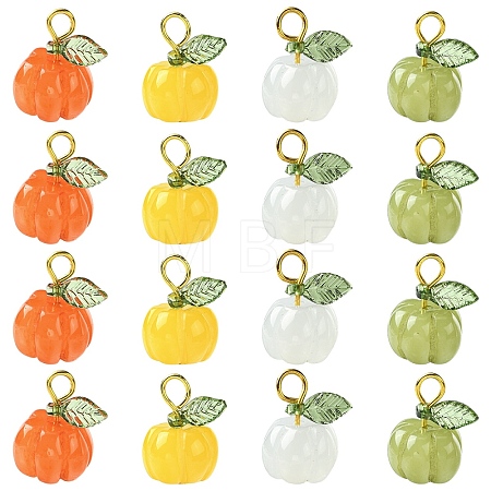 20Pcs 4 Style Resin & Acrylic Pendants PALLOY-YW00155-1