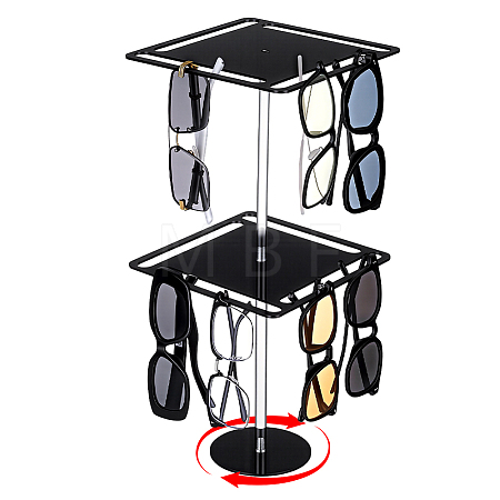2-Tier Acrylic Sunglasses Organizer Display Stands ODIS-WH0030-321-1
