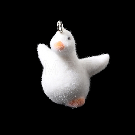 Flocking Opaque Resin Pendants RESI-G123-01C-1