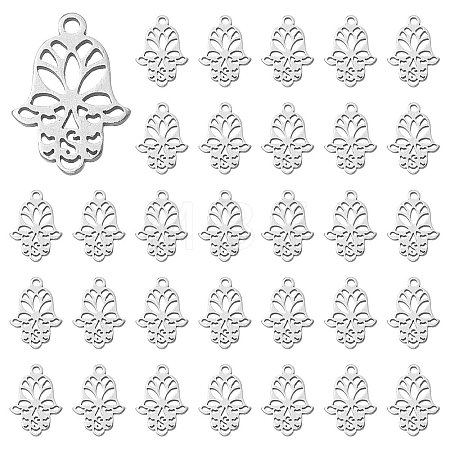 30Pcs 201 Stainless Steel Pendants STAS-CJ0002-36-1