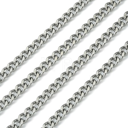 Tarnish Resistant 304 Stainless Steel Cuban Link Chains CHS-L015-12-1