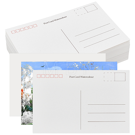 50Pcs Rectangle Blank Watercolor Paper Post Card DIY-WH0671-385-1