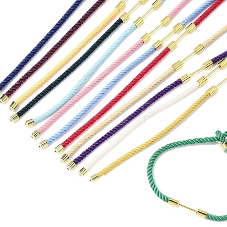 3MM Round Nylon Milan Cord Necklaces Making BJEW-H642-01G-1