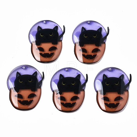 Epoxy Resin Pendants RESI-S379-021-1