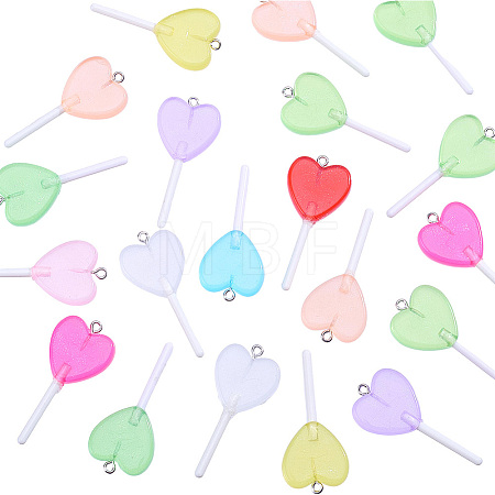 Resin Pendants RESI-WH0026-148B-1