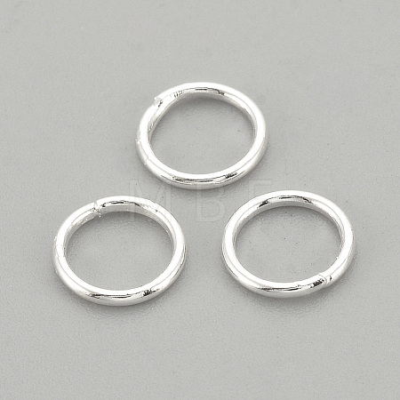 925 Sterling Silver Soldered Closed Jump Rings STER-S002-58-1
