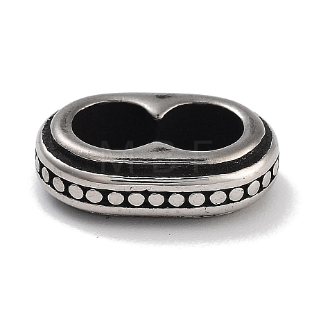 Retro 304 Stainless Steel Slide Charms/Slider Beads STAS-L274-023AS-1