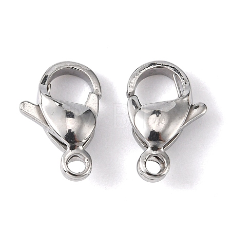 Tarnish Resistant 304 Stainless Steel Lobster Claw Clasps Hand Polished STAS-M262-01-13mm-1