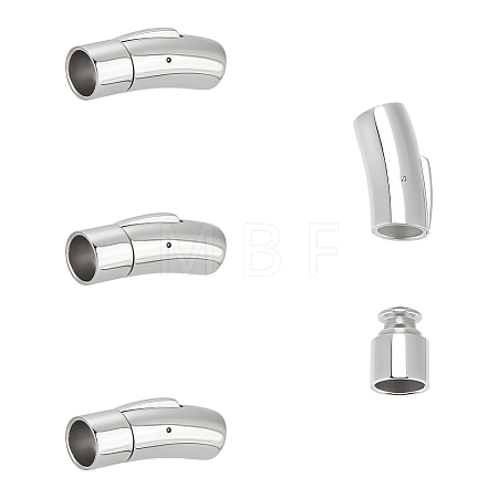 4Pcs 316 Surgical Stainless Steel Bayonet Clasps STAS-UN0059-06-1