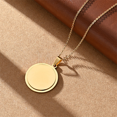 201 Stainless Steel Geometric Pendant Necklaces WGD60F5-06-1