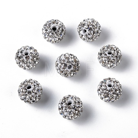 Grade A Rhinestone Pave Disco Ball Beads RB-Q102-12-1