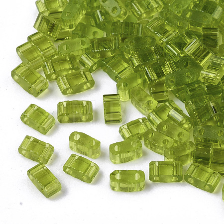 2-Hole Glass Seed Beads SEED-T003-01B-07-1