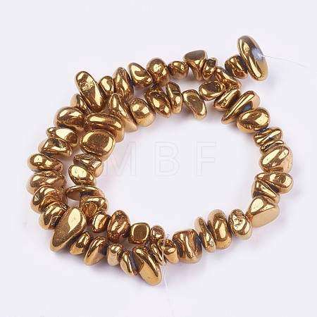 Electroplated Natural Quartz Crystal Beads Strands X-G-I201-B04-1