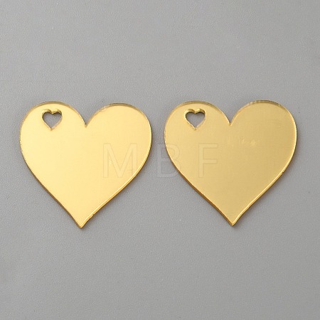 Mirror Surface Acrylic Pendants MACR-WH0011-06A-01-1