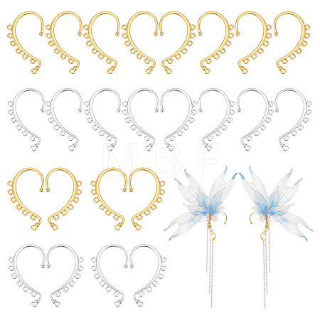 32Pcs 2 Colors Alloy Ear Cuff Findings FIND-UN0015-92-1
