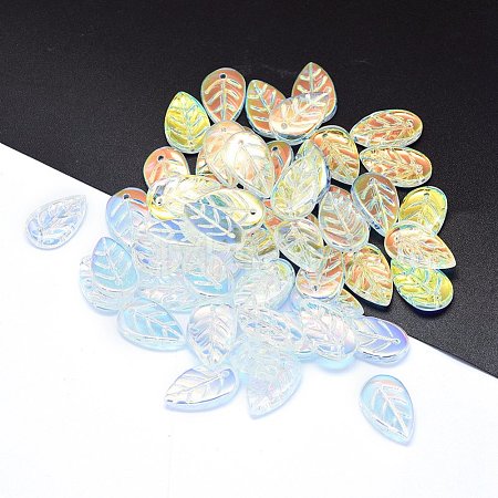 Transparent Glass Pendants GLAA-H016-08H-11-1