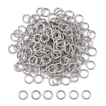 Tarnish Resistant 304 Stainless Steel Open Jump Rings STAS-E067-08-8mm-1