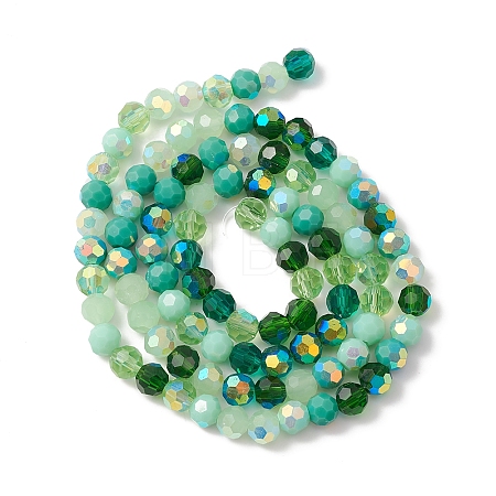 Electroplate Glass Beads Strands EGLA-YW0002-A05-1