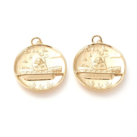 Brass Pendants KK-L006-021G-1