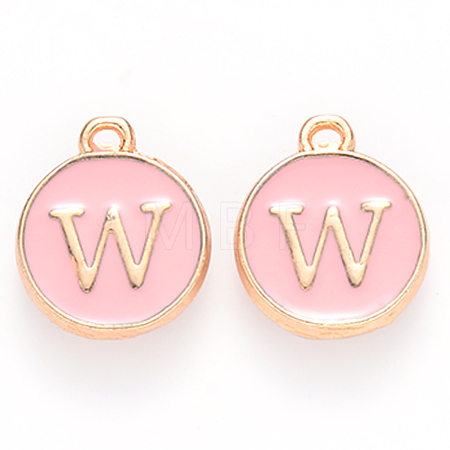 Golden Plated Alloy Enamel Charms X-ENAM-S118-07W-1