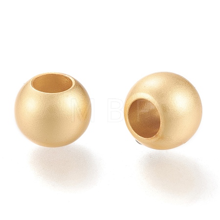 Matte Brass European Style Beads OPDL-H100-06MG-1
