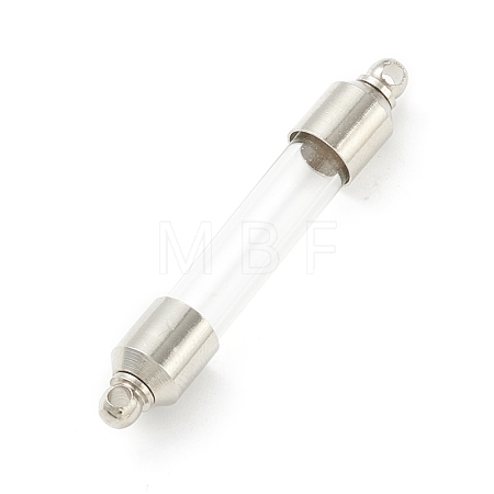 Transparent Glass Vial Pendant Normal Link Connectors GLAA-D004-03P-01-1