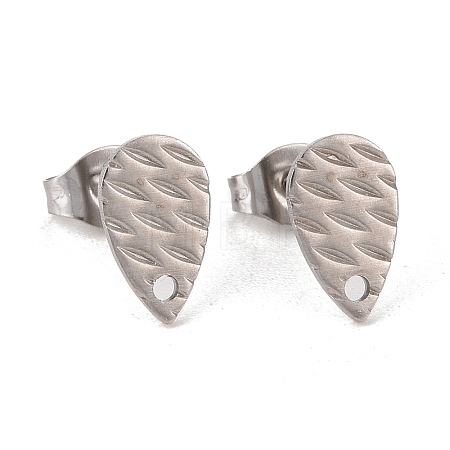 Non-Tarnish 304 Stainless Steel Stud Earring Findings STAS-O119-30P-1