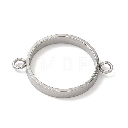 304 Stainless Steel Open Back Bezel Connector Charms STAS-B126-05D-P-1
