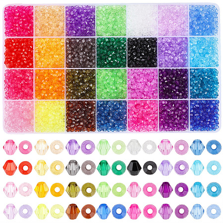5600Pcs 28 Colors Transparent Acrylic Beads TACR-PA0001-34A-1