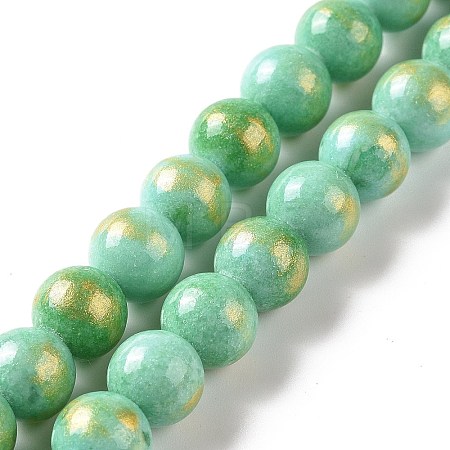 Natural Mashan Jade Beads Strands G-F670-A27-8mm-1