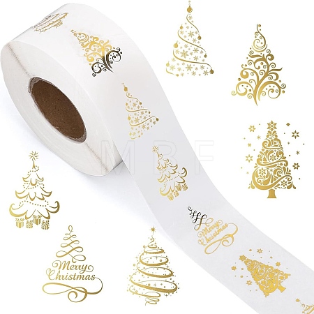Christmas Self-Adhesive Paper Stickers X-DIY-A062-01C-1