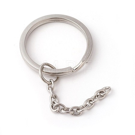 Tarnish Resistant 304 Stainless Steel Split Key Rings STAS-G185-02P-28mm-1