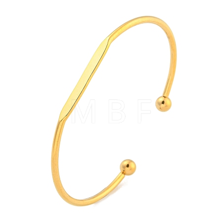 Ion Plating(IP) 304 Stainless Steel Cuff Bangles BJEW-P331-03G-1