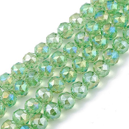 Transparent Electroplate Glass Beads Strands EGLA-F154-AB01-1