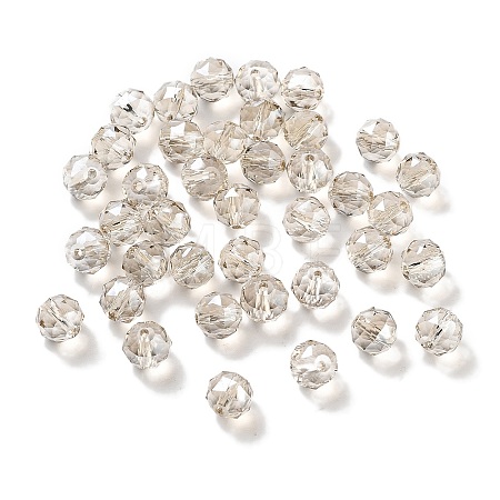 Electroplate Round Glass Beads  EGLA-A043-01-PL01-1