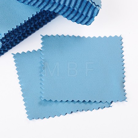 Suede Fabric Square Silver Polishing Cloth X-AJEW-G005-01-1
