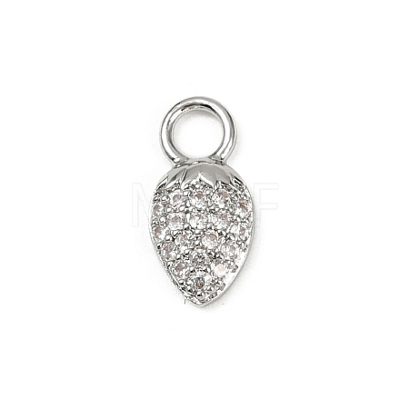 Brass Micro Pave Cubic Zirconia Pendants KK-M322-48P-01-1